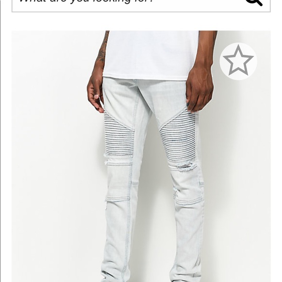 NINTH HALL Decoy Moto Light Aged Destructed JeansN - Picture 5 of 16